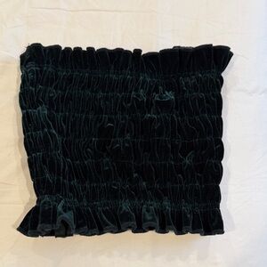 Tiger Mist Velvet Ruffled Top